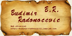 Budimir Radonoćević vizit kartica